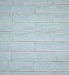 EQ Langwerpige witjes 7,5×30 cm handvorm wandtegel Aqua blauw glans