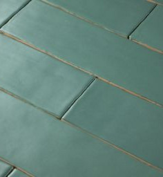  EQ Langwerpige witjes 7,5×30 cm handvorm wandtegel mat Jade groen