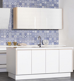 Nederlandse Wandtegel Aragon Blue Decor Glans