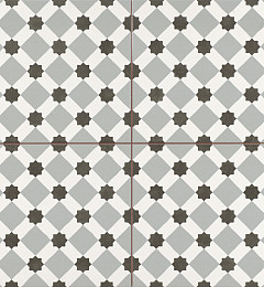 Vloertegel Geometrica Grijs 4 in 1