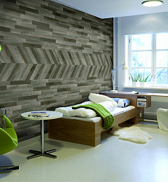 Houtlook Visgraat Dark