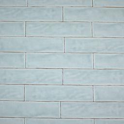 EQ Langwerpige witjes 7,5×30 cm handvorm wandtegel Aqua blauw glans