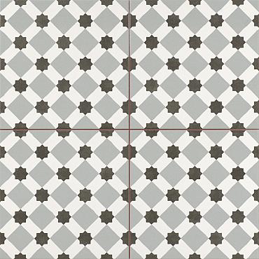 Vloertegel Geometrica Grijs 4 in 1