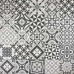  Vloer- en wandtegel vintage patchwork 16,5×16,5 mix zwart 76 verschillende designs
