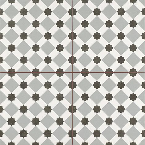 Vloertegel Geometrica Grijs 4 in 1
