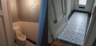 Toilet en hal gevintaged: klanten wederom blij! 